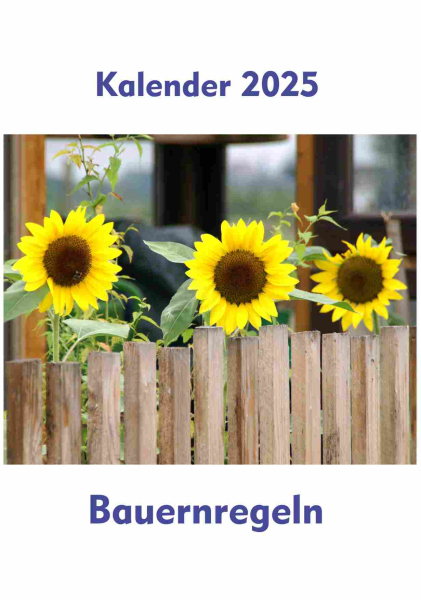 Kalender Bauernregeln 2025